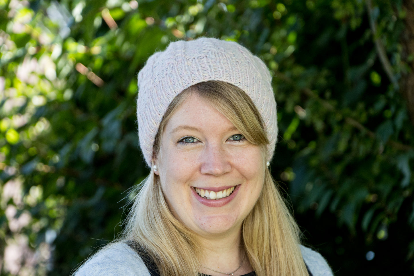 Rosa melierte Beanie