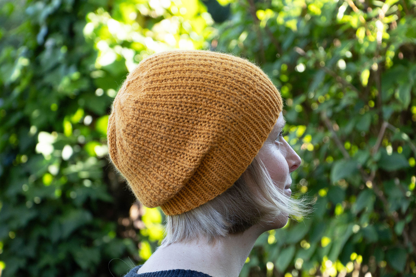Ockerfarbige Beanie