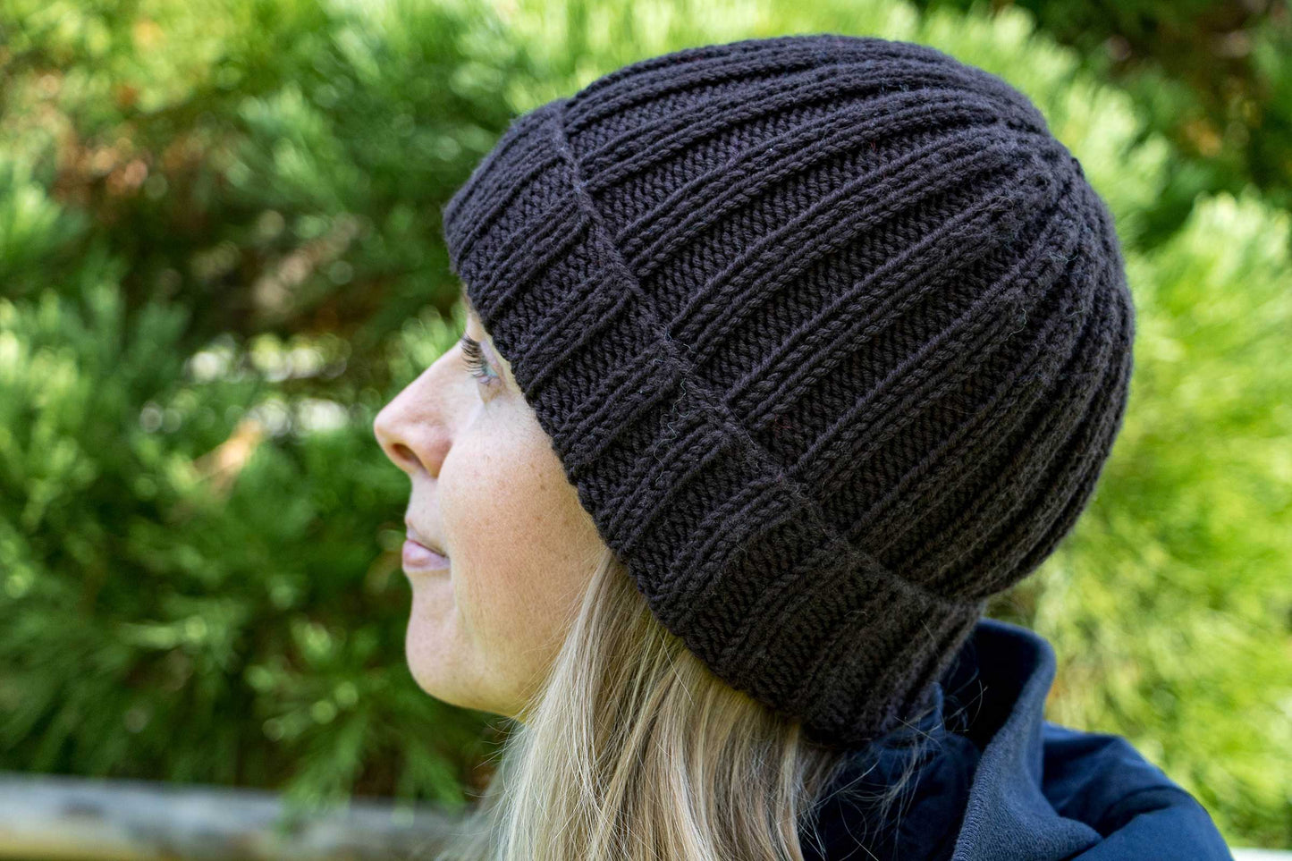 Dunkelbraune (Herren-)Longbeanie