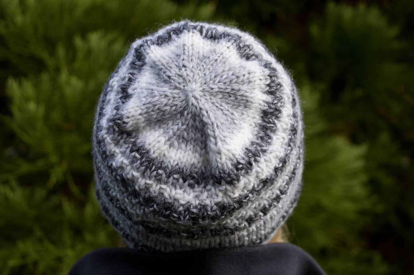 Graumelierte Beanie