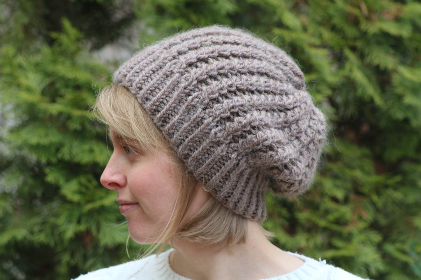 Hellbraune Beanie