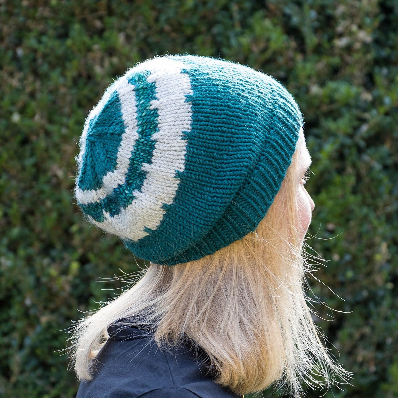 Grün-graue Beanie