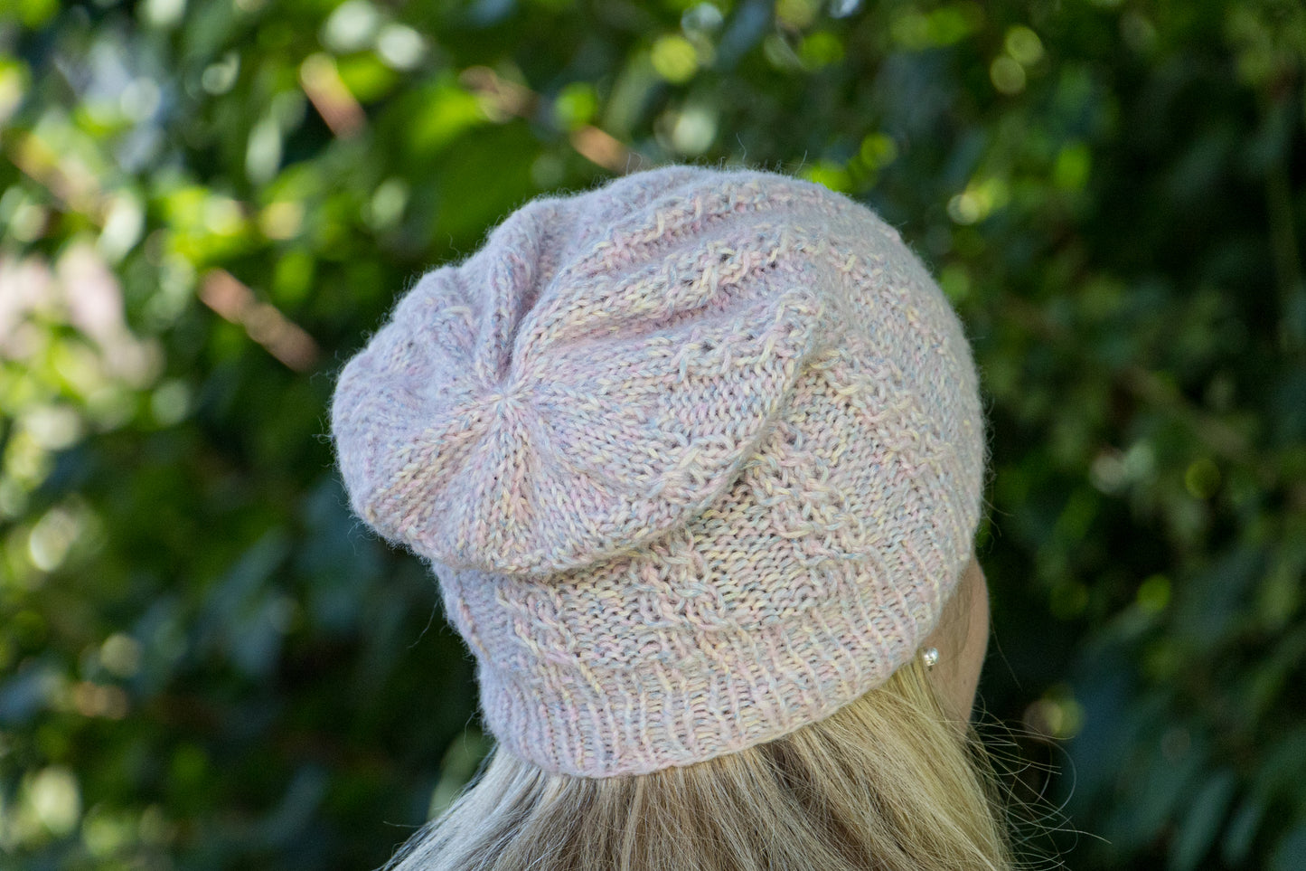 Rosa melierte Beanie