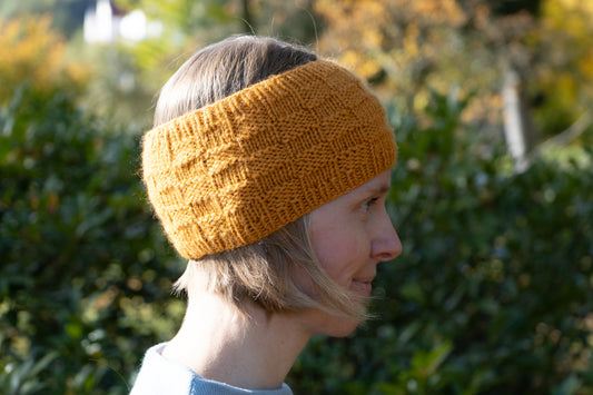 Ockerfarbiges Stirnband