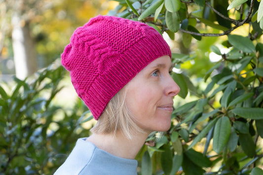 Pinkfarbene Beanie