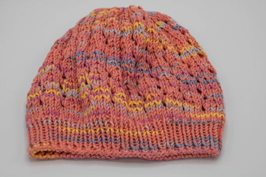 Lachsbunte Kinderbeanie