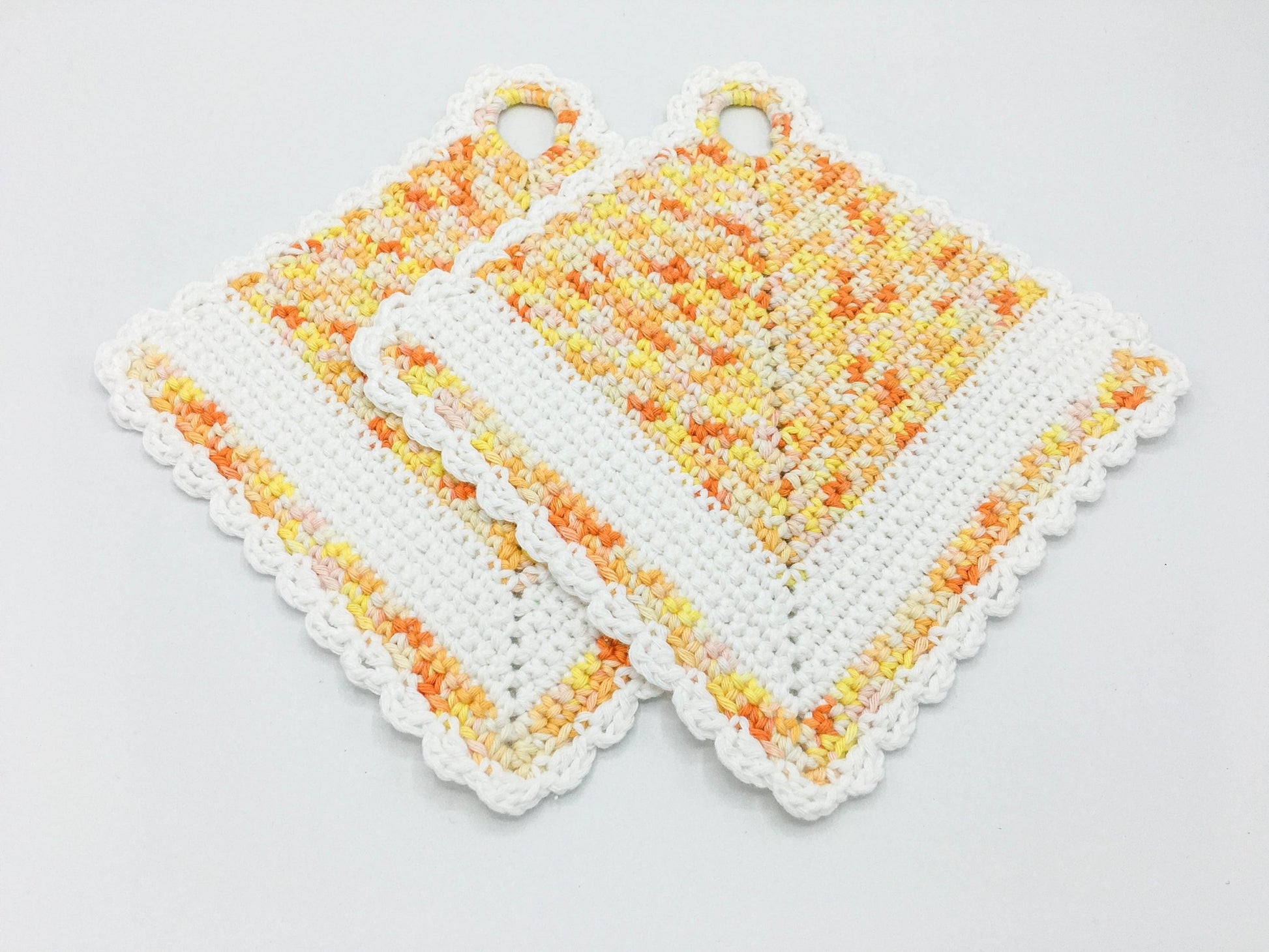 Gelbmelierte Topflappen